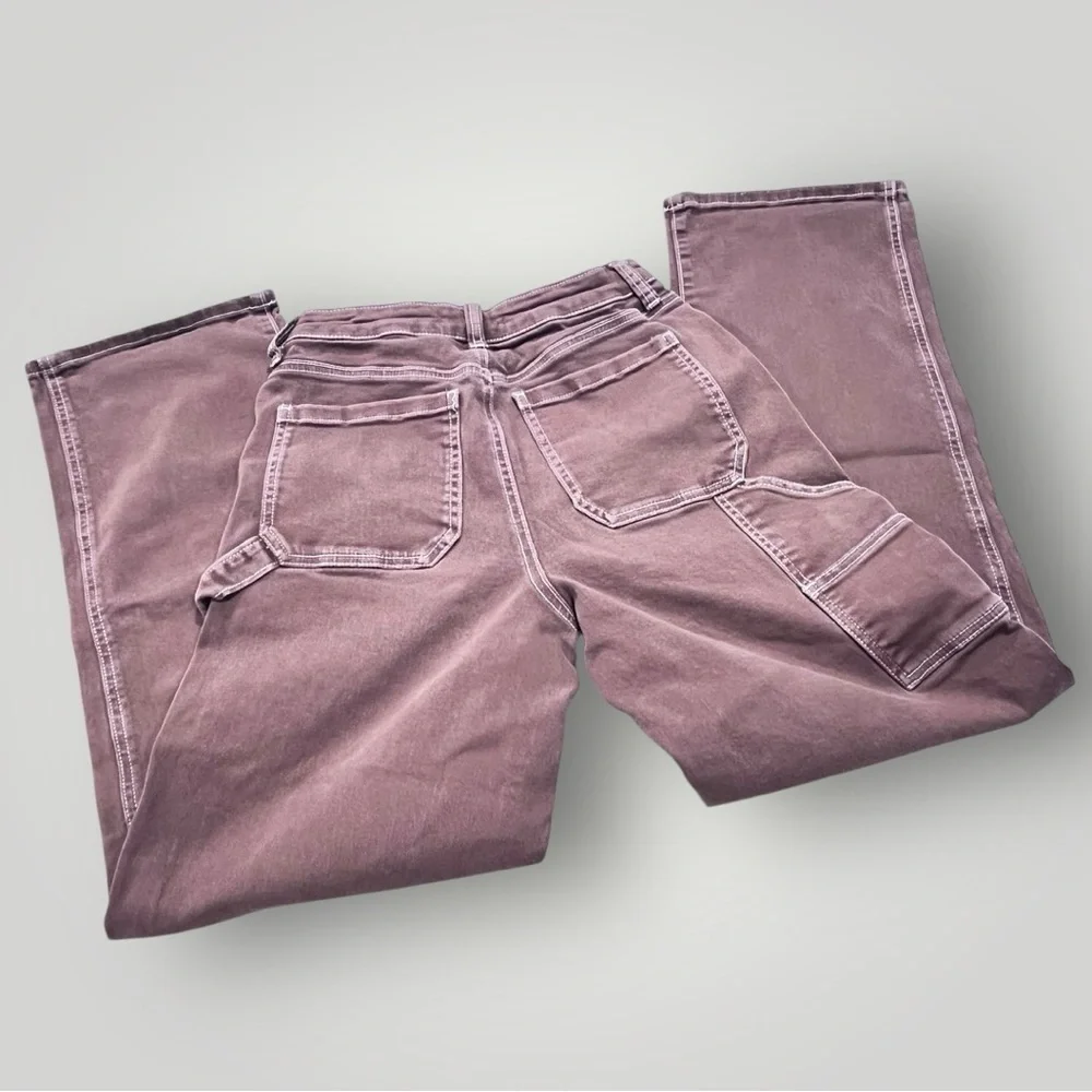 SO Brown Denim Pants Wide Leg - High Waist Carpenter - Picture 4 of 15